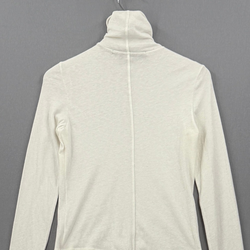 ENZA COSTA Cashmere New Classic Turtleneck Top Women Small Cream Long Sleeve NEW - Picture 8 of 15